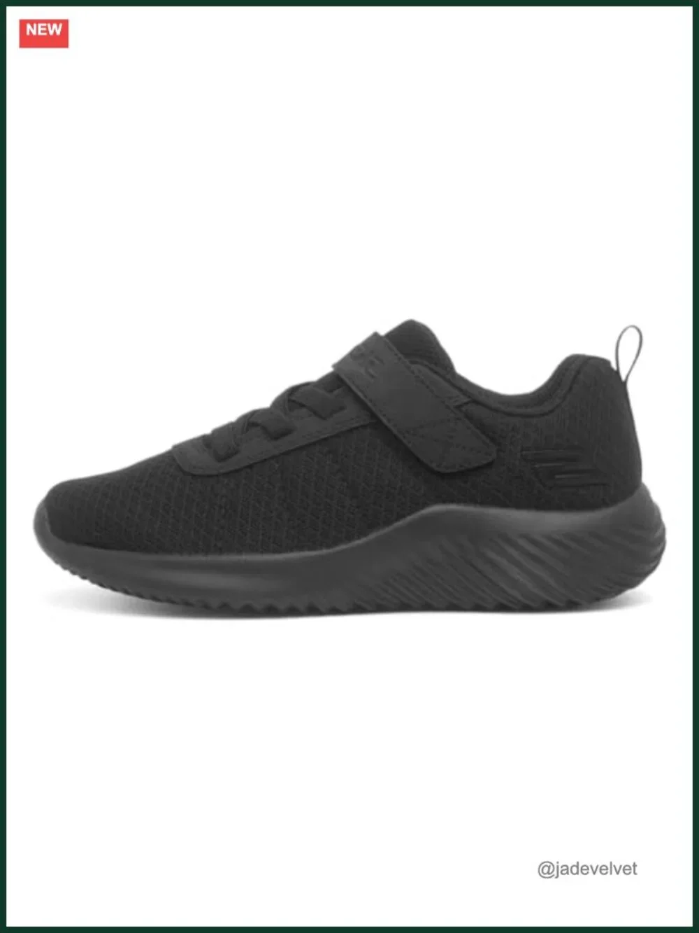 Boys Lightweight Mesh Sneakers with Hook & Loop Closure Machine Washable